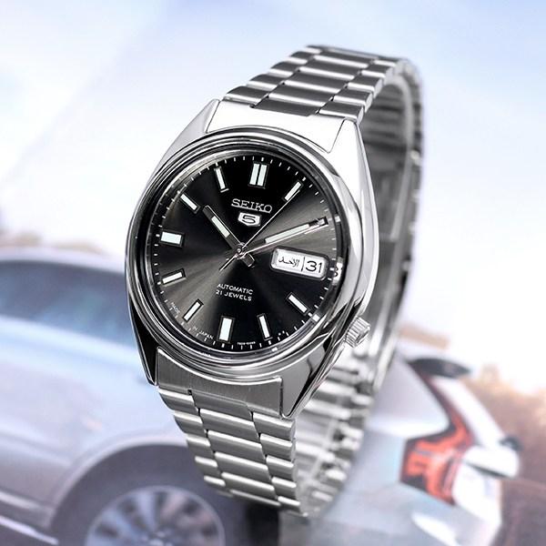 Seiko 5 Men's Automatic Charcoal Color Metal Watch