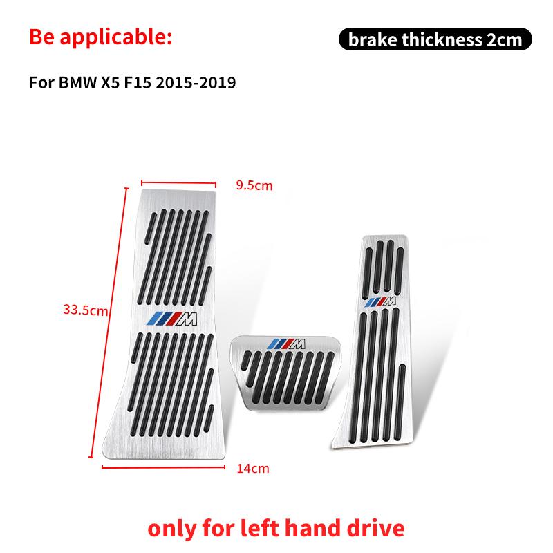 BAGI7 2026 Car Sticker 2Pcs Car Logo Door Pedal Cover Alloy Door Pedal Cap Accessories For BMW E46 E90 E60 F30 F10 E39 E36 F20 E87 E90