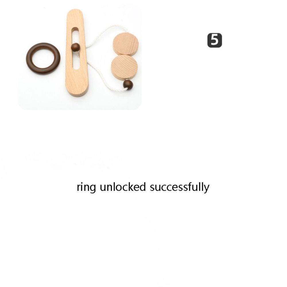 Lock Developmental Toys 3D Thinking Games Wooden Puzzle IQ Unlocking Toys Intelligent Unlock Toy