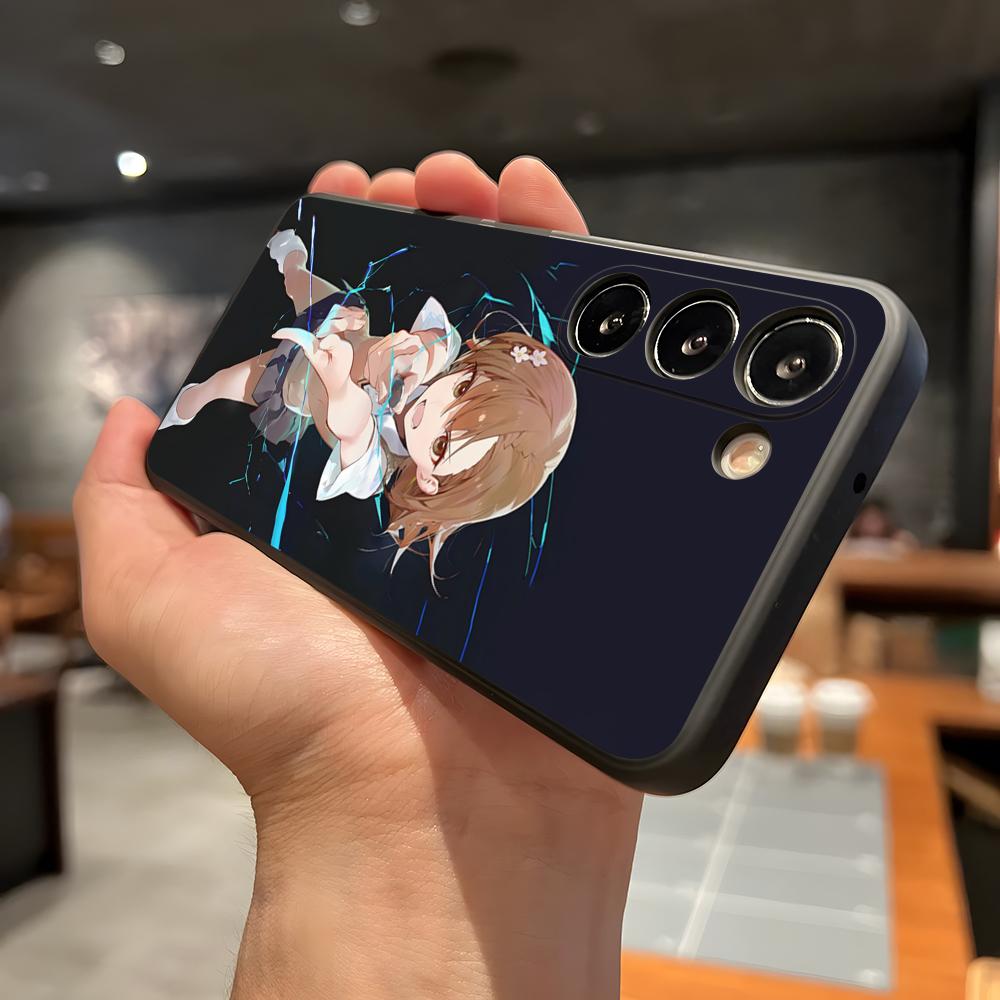 Научный Рельсотрон Мисака Микото Чехол для Телефона для Samsung A56 A36 A26 A16 A15 A25 A35 A55 A14 A34 A24 A54 Черный Мягкий Чехол