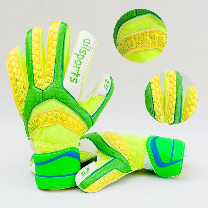 Kids Men Professional Soccer Goalkeeper Gloves Strong 5 Finger Save Protection Thicken Latex De Futebol Goalie Goal Keeper Glove