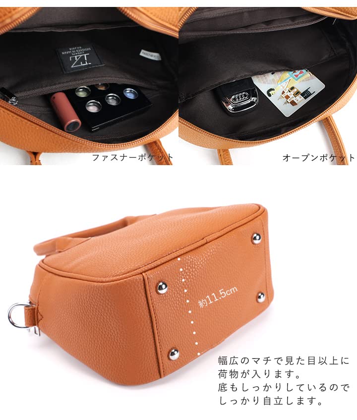 Lizdays Легкая и прочная круглая сумка-бостон женская сумка/через плечо (Серый Бежевый)