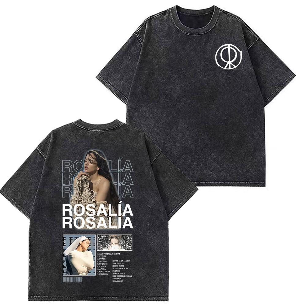 Singer Rosala LUX Musical Notes Graphic Tees Unisex Women Fashion Tshirt  Loose Casual Aesthetics Washed Tshirts Streetwear