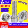 201 Stainless Steel Hex Socket Screw with Flat Spring Washer Combination M4/M5