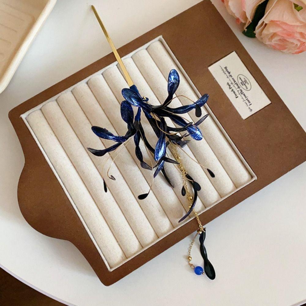 Палочки для волос в китайском стиле с цветком лилии-паука, палочки для ханфу, для женщины, девушки, аксессуары для волос