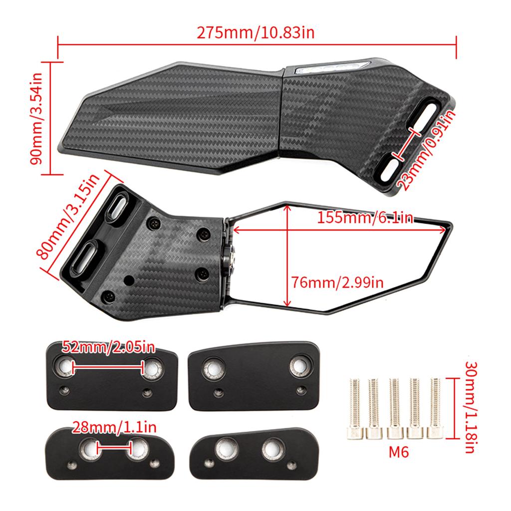 Модифицированные зеркала заднего вида для мотоцикла, регулируемые вращающиеся боковые зеркала, вращающиеся ветром, боковые зеркала для NMAX155 400