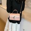 Chic Small Square Bag For Women 2024 Summer Trendy Pu Leather Crossbody Bag