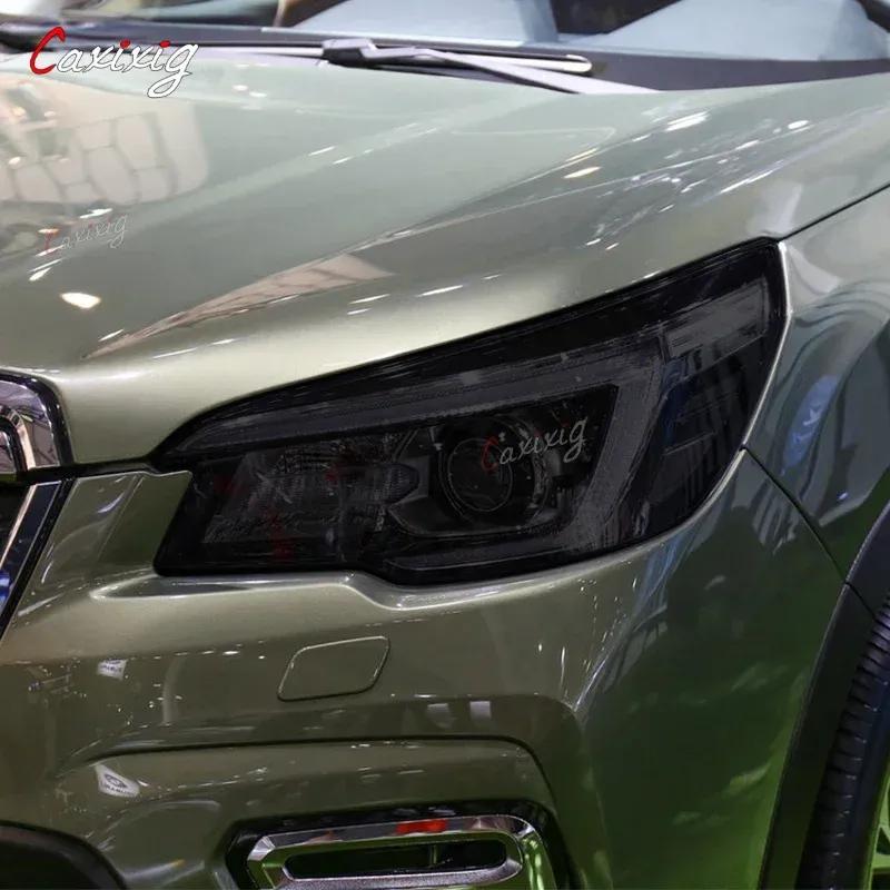Для Subaru Forester Аксессуары 2 шт. Защитная пленка на фары автомобиля Восстановление фар Прозрачная черная TPU наклейка