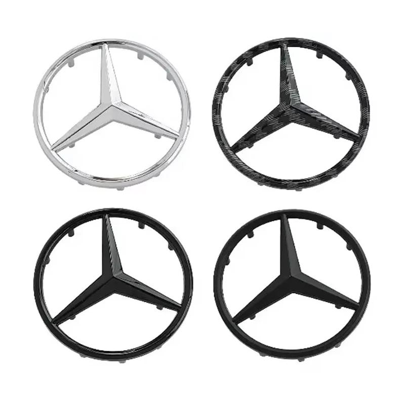 52/58MM ABS Mercedes-Benz Steering Wheel Star Emblem Badge with Pins for AMG W211 W203 W204 W210 W124 AMG W202 CLA W212 SRW1