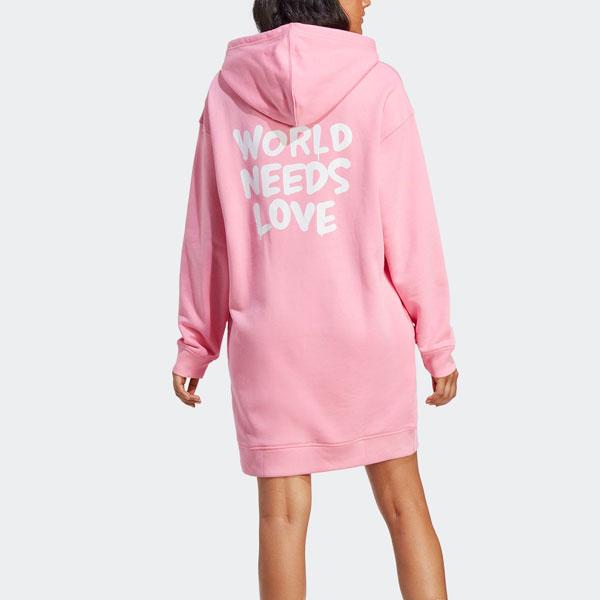 Adidas Спортивная юбка с принтом алфавита Женская нижняя часть Bliss-Pink HY4269