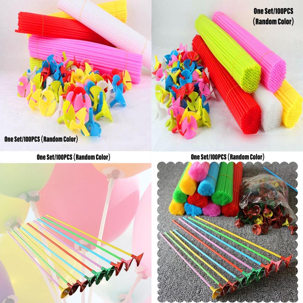 Пластиковые держатели для воздушных шаров для украшения вечеринки 27 см и 32 см Набор из 100 штук