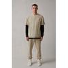 Fear of God Essentials Мужская футболка с коротким рукавом и логотипом на груди Топы Пшеничный FOG-SS22-127