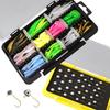 32/88Pcs/Set Soft Fishing Lure Round Head Hook Colorful Fork Curly Needle Paddle Tail