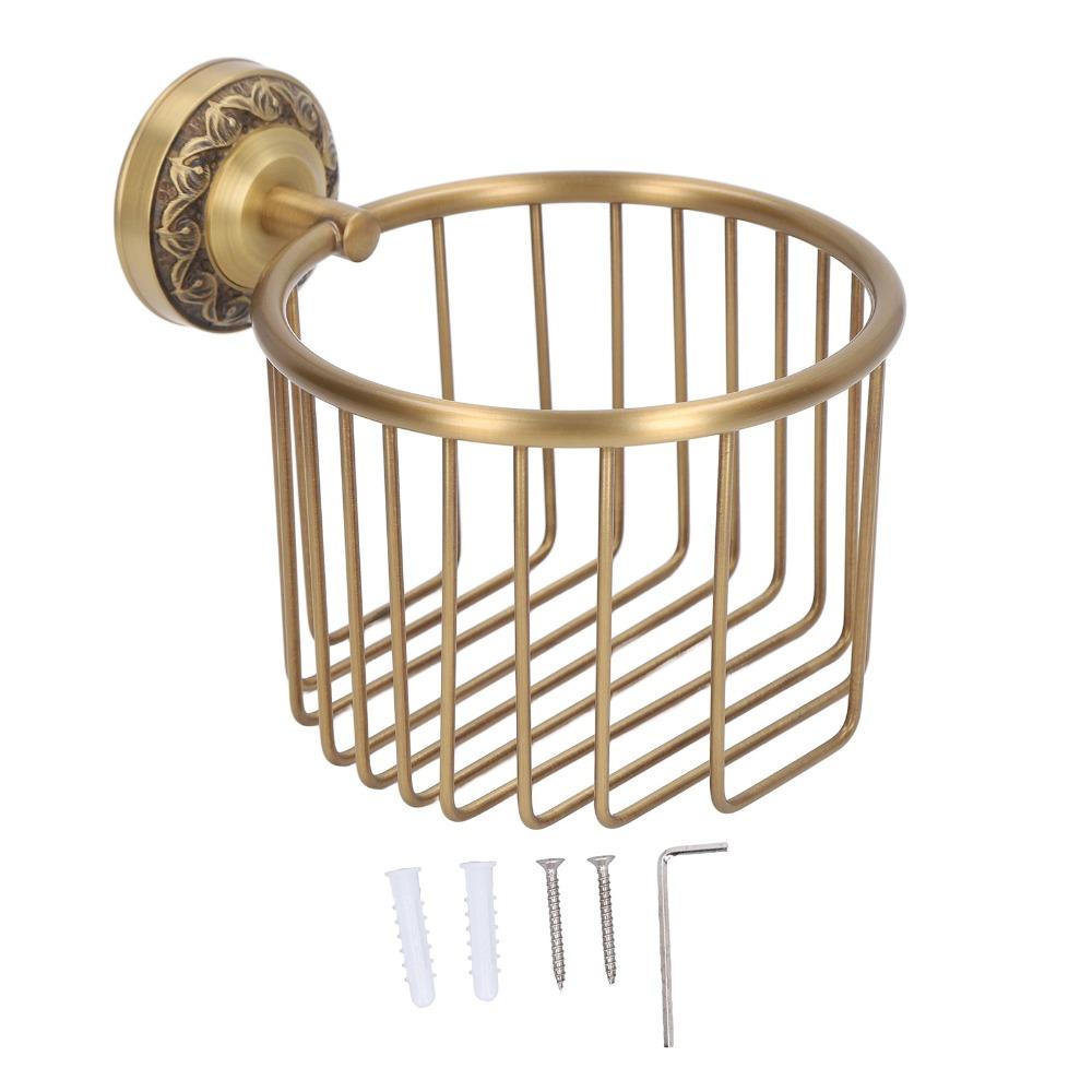 Wall Mounted Toilet Roll Holder Copper Toilet Paper Holder Tissue Holder Bathroom Organization