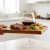 4 шт. Деревянный поднос-закусочница в форме пазла, доска для мясных закусок, сырная тарелка с вырезами для крекеров, универсальная сервировочная доска для вечеринки, барбекю, домашней кухни