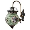 Ball Shaped Glass Wall Lamp for Living & Home Decoration Turkish Lamp (Multicolour, Bulb Not Included); Made In India