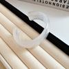 Round Smudging Bangles for Women European and American Punk Acrylic Cuff Bracelets Goth Geometric Charms Wristband Jewelry M1