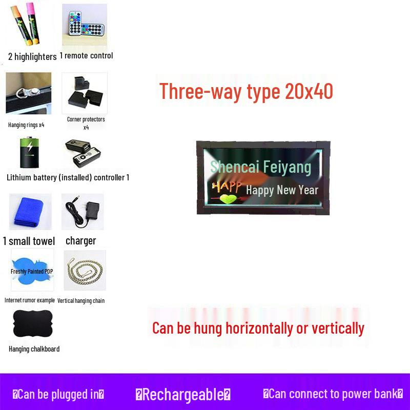 Светодиодная меловая доска - Светящаяся рекламная доска-меню