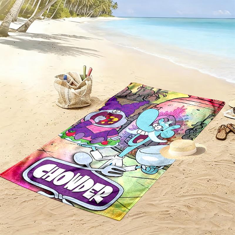 Premium Spoon 2D Flat Print Beach Towel, Large Soft Quick Dry Towel for Beach Camping SwimmingZSTJ0915376