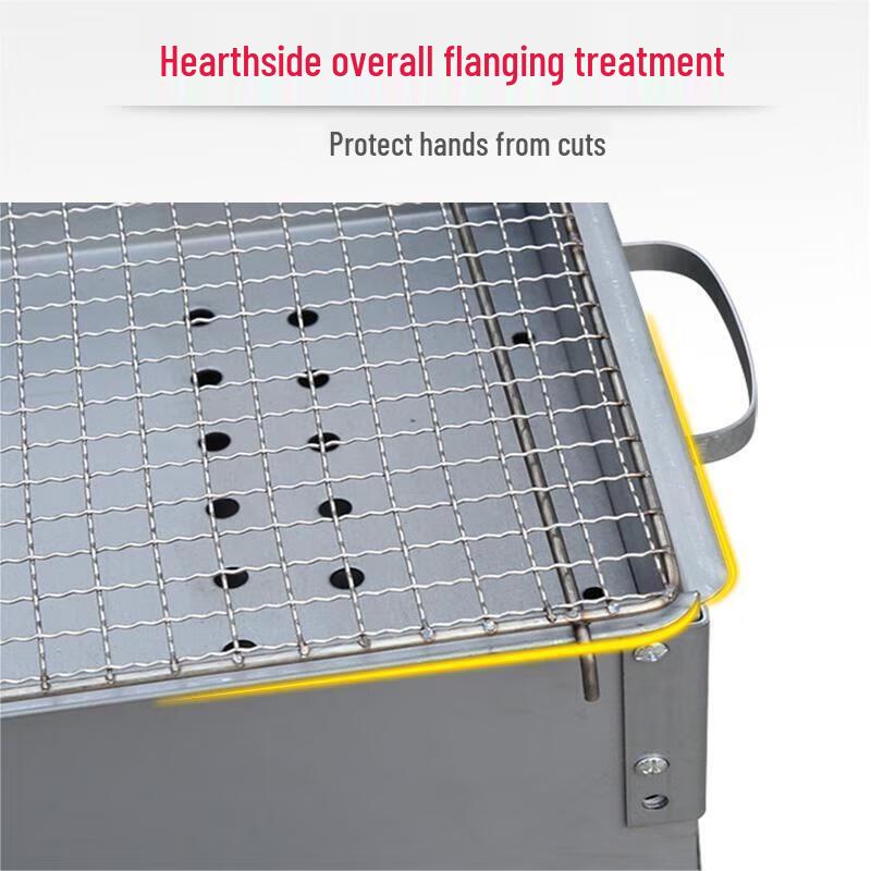 Jingyu 1,2 м Утолщенный мангал из нержавеющей стали для барбекю на древесном угле