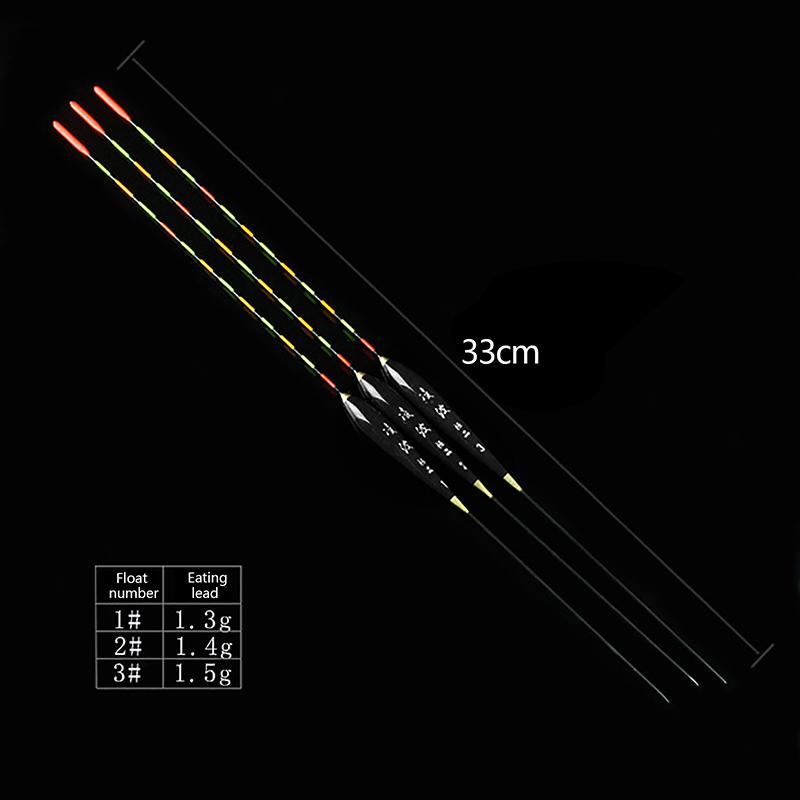Fishing Float Wood Fluorescent High Sensitivity Bobber Luminous Float Marked Bold Fishing Light Float Fishing Accessories