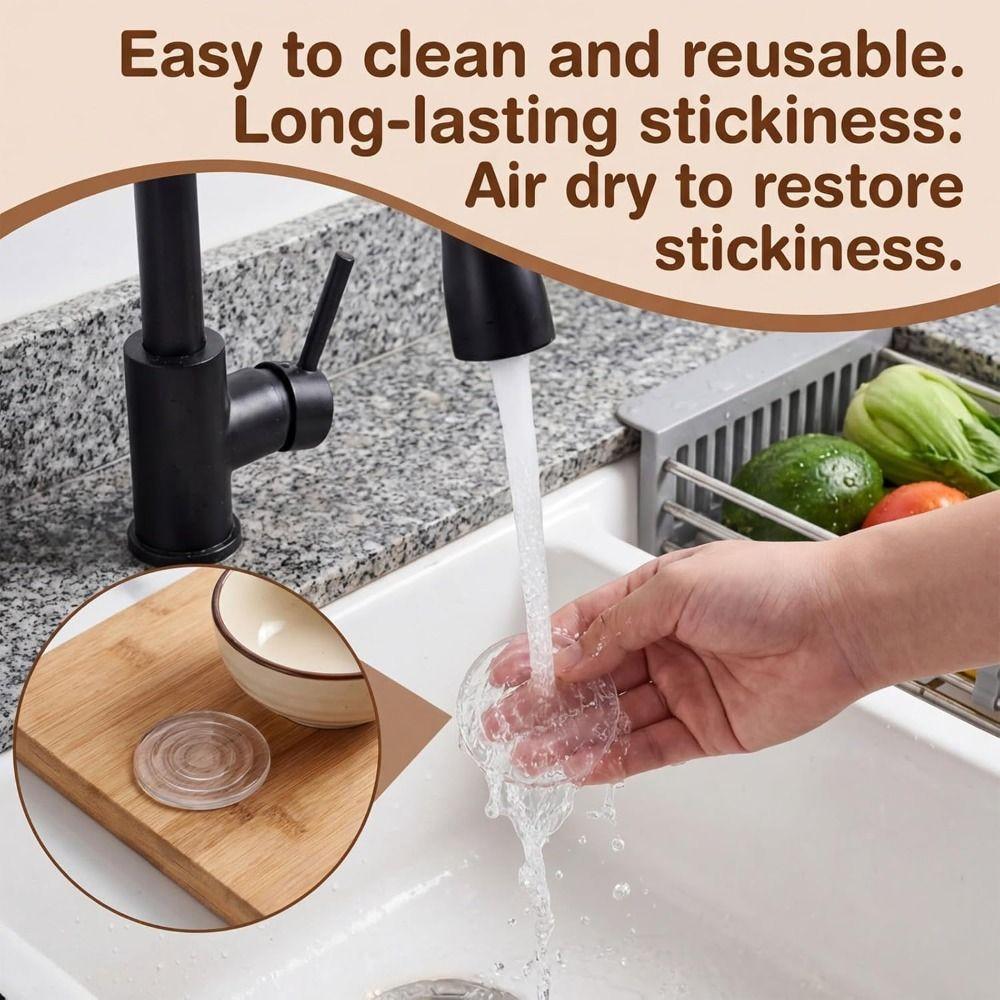 4pcs Portable Self Adhesive Furniture Pads Shock-Absorbent Multi-functional Feet Pad Non-Slip Ccutting board feet Appliances