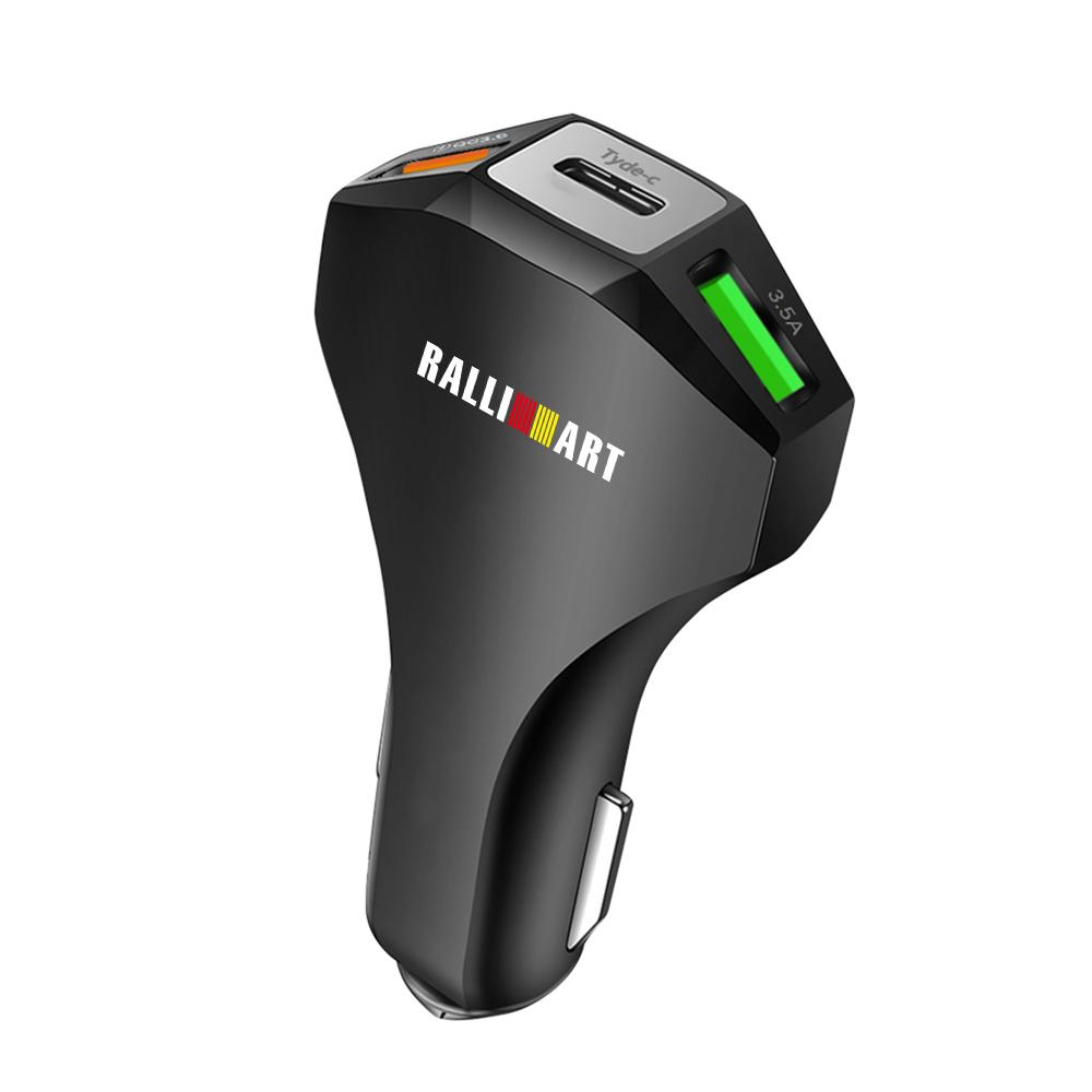 cwsh7 Car Charger Cigarette Lighter Fast Charging USB Type C Phone Charger For Mitsubishi Lancer 10 9 EX Outlander 3 ASX L200 Ralliart