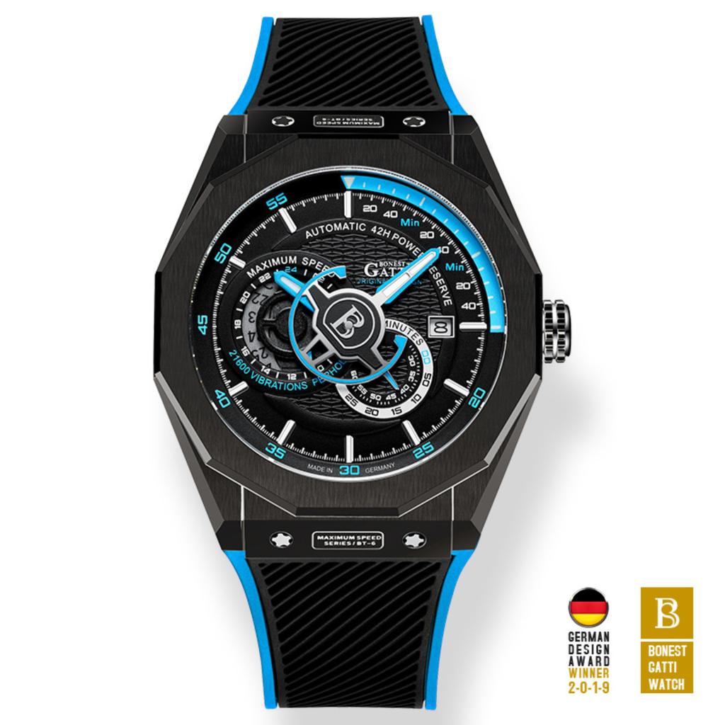 Часы Bonest Gatti Деловые светящиеся в темноте механические часы Водонепроницаемые роскошные часы