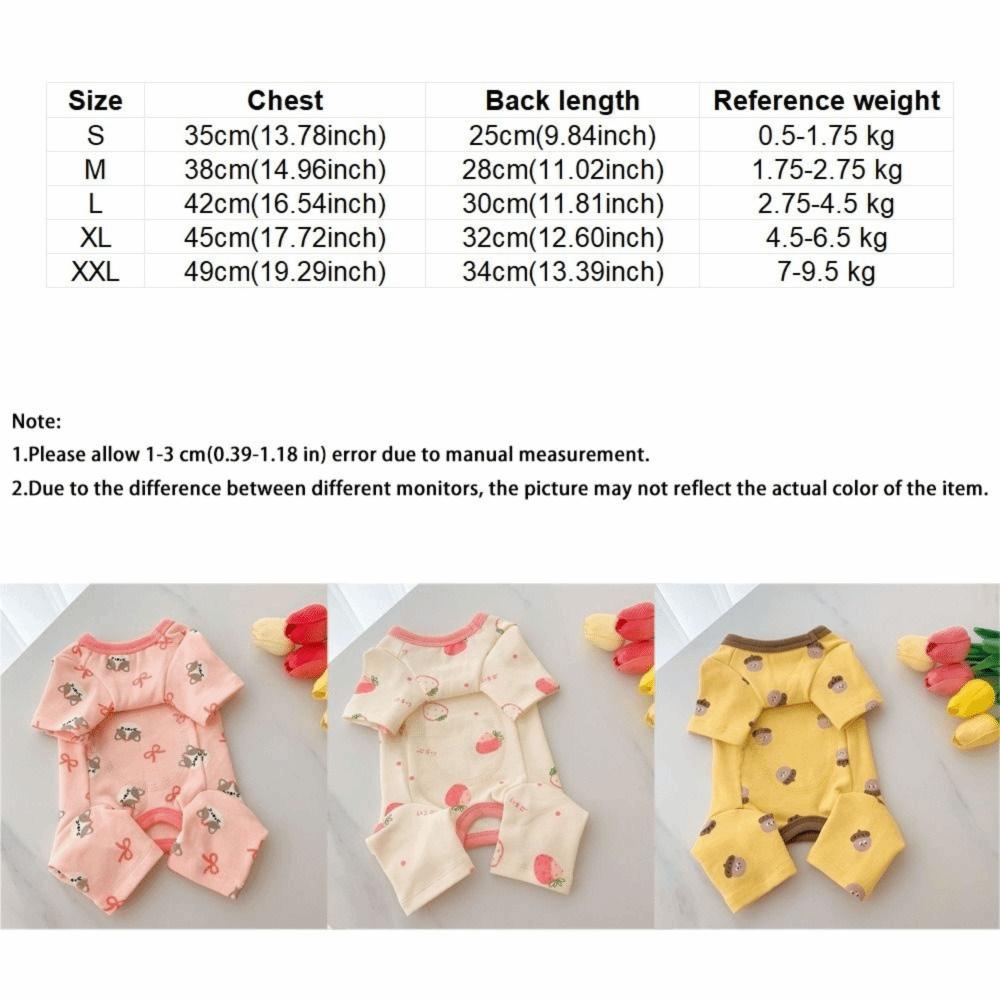 Cartoon Printed Dog Base Coat Warm Dog Jumpsuit Cute Dog Home Clothing Casual Wear