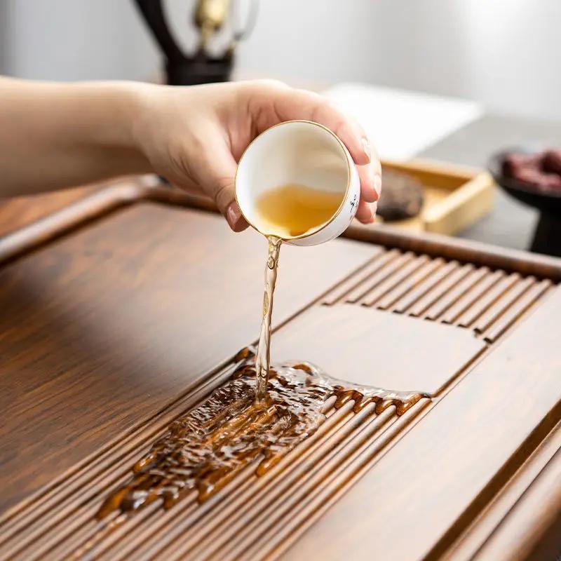 Antique Wooden Trays Large Water Drainage Tea Tray Decorative Tradition Tea Ceremony Tools Chinese Teaware Storage Accessories