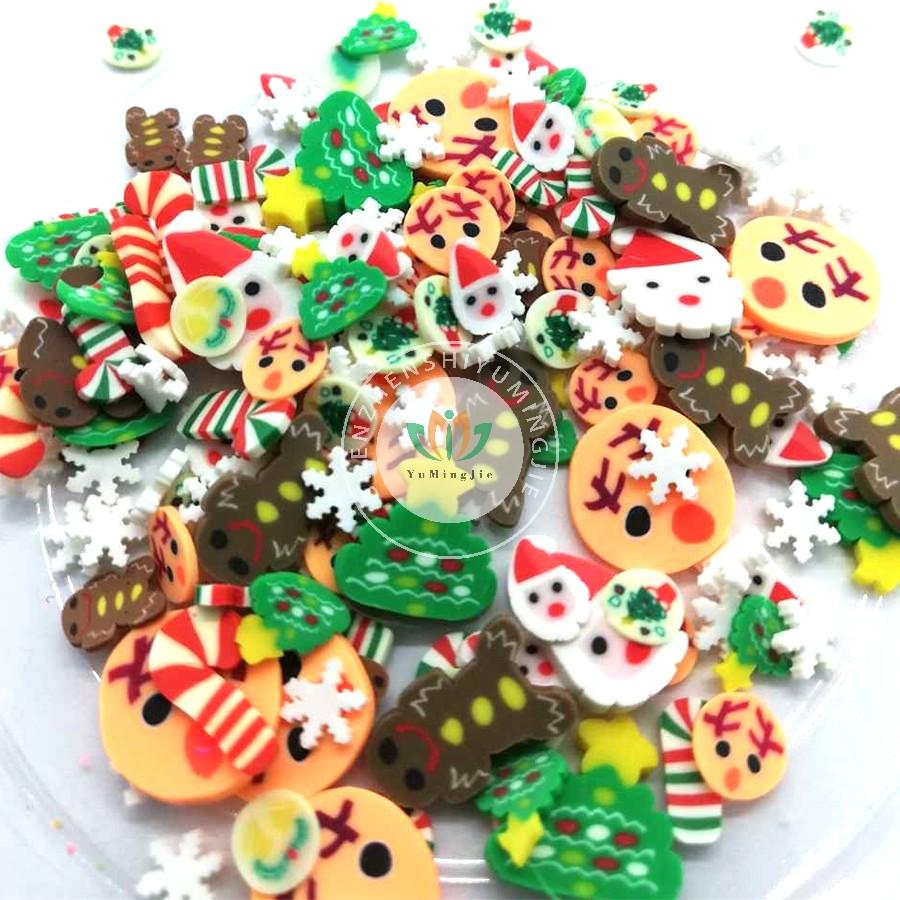 5mm Fruits Shape Christmas Halloween Sprinkles Polymer Clay Slices for Nail Slime Epoxy Resin Craft Diy