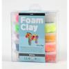 Pâte à modeler perlée Foam Clay - Lot de 10 - 10 x 35 g - Couleurs assorties