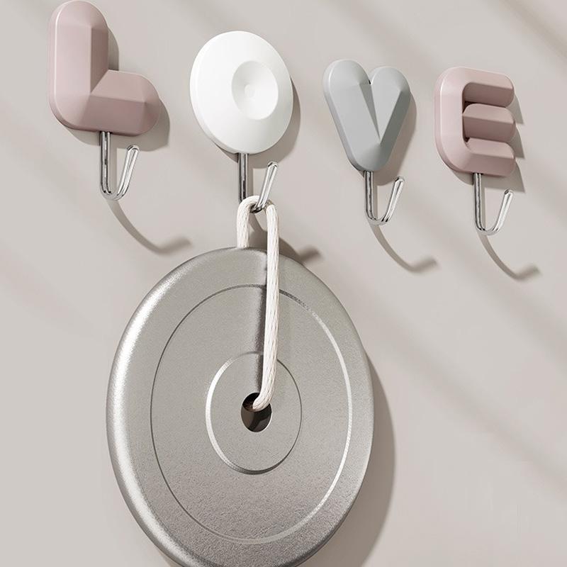 4 шт./упак. Крючки для любовных писем, самоклеящиеся, для домашнего хранения, декоративная стойка, держатель для ключей без проколов, настенный держатель для шляп, экономящий место крючок