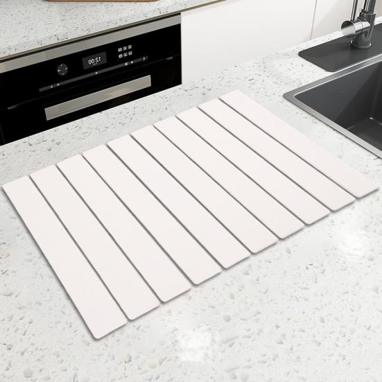 Drying Mat Fast Dry Super Absorbent Foldable Floor Mat Eco-Friendly Diatomaceous Earth Drying Mat for Kitchen Bathroom