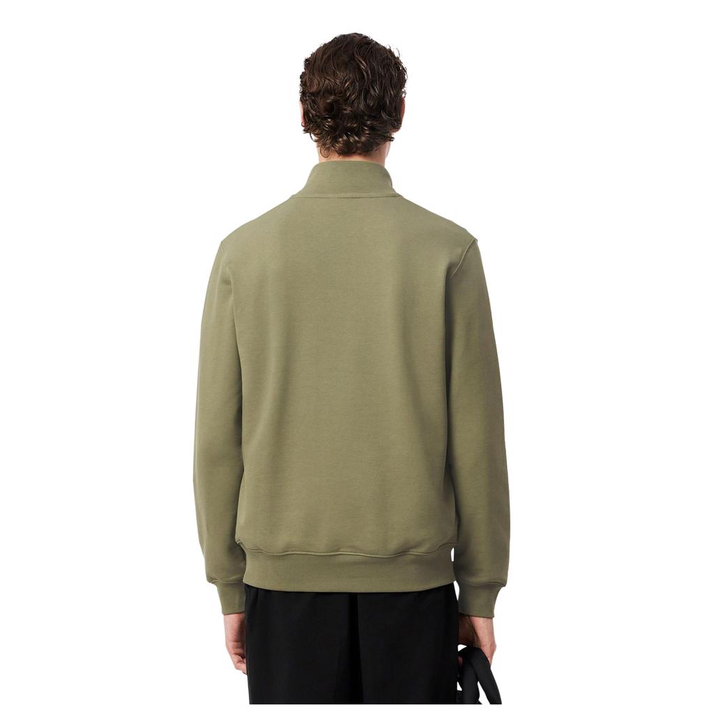 Lacoste Мужская флисовая толстовка с высоким воротником и молнией на четверть