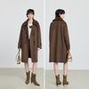 LILY Retro Plush Collar Woolen Coat