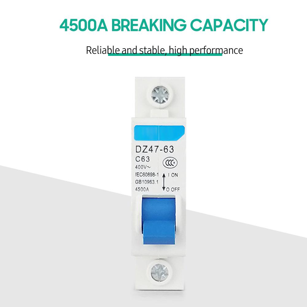 Миниатюрный выключатель остаточного тока, 1 полюс, 400 В, бытовая защита от утечки тока DIN