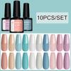 PHOENIXY 8 мл набор гель-лаков для дизайна ногтей 10 шт. разноцветный полуперманентный лак для ногтей замачиваемый УФ-светодиодный маникюр