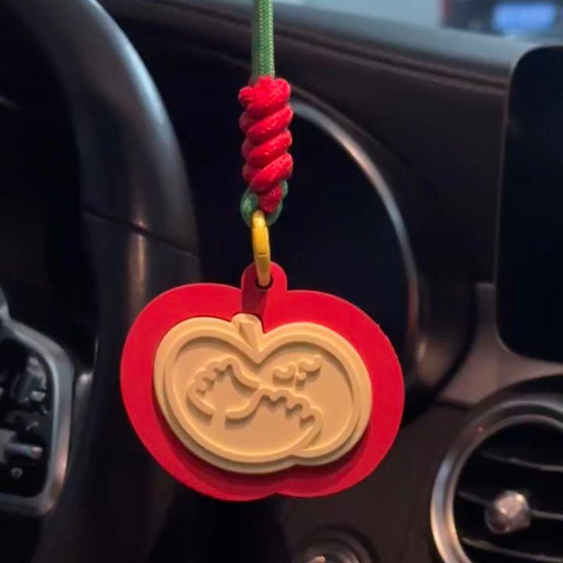 Christmas Car Hanging Apple Car Fragrance Diffuser Plaster Pendant Gift Box Creative Car Interior Decoration Christmas Gift
