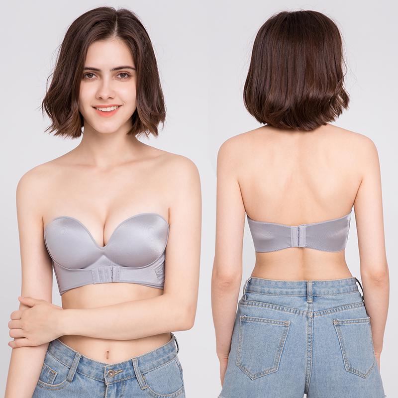 Сексуальный бюстгальтер без бретелек, бюстгальтеры пуш-ап, бесшовный невидимый бюстгальтер с половиной чашки, сексуальное женское белье, платье, свадебное нижнее белье, женское