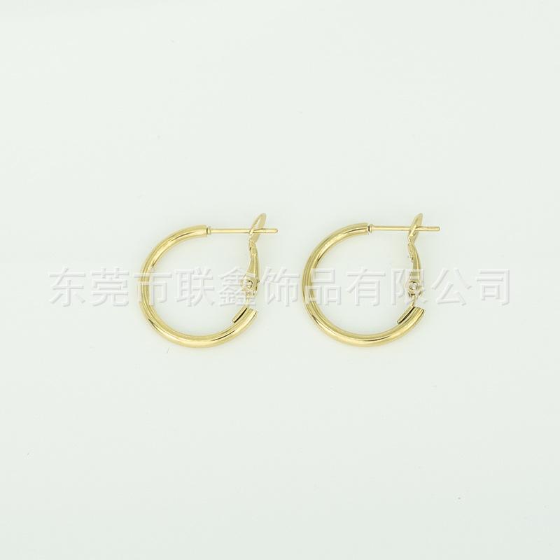 Серьги из нержавеющей стали Fashion 2.0 Wire из титана с пружинным зажимом I-образной формы с пряжкой-бантом в виде креветки, увеличенные большие круглые серьги-спирали, ювелирные изделия