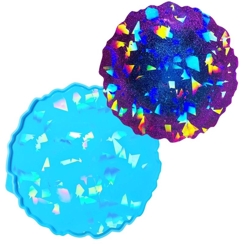 Irregular Shape Tray Molds Earring Jewelry Storage Tray Holographic Resin Mold Plate Dish Container Resin Mold