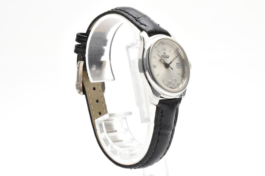 Used FENDIWatches black leather mens
