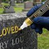 Precision Tip Stone Marker Tombstone Pen with Waterproof Fade-Resistant Fast-Drying Detailed Paint UV Resistant for Memorial Inscriptions And Monument