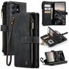Чехлы для телефона Samsung Galaxy S26 Ultra со шнурком CASEME C30 на молнии с держателем для нескольких карт Обложка из ПУ кожи