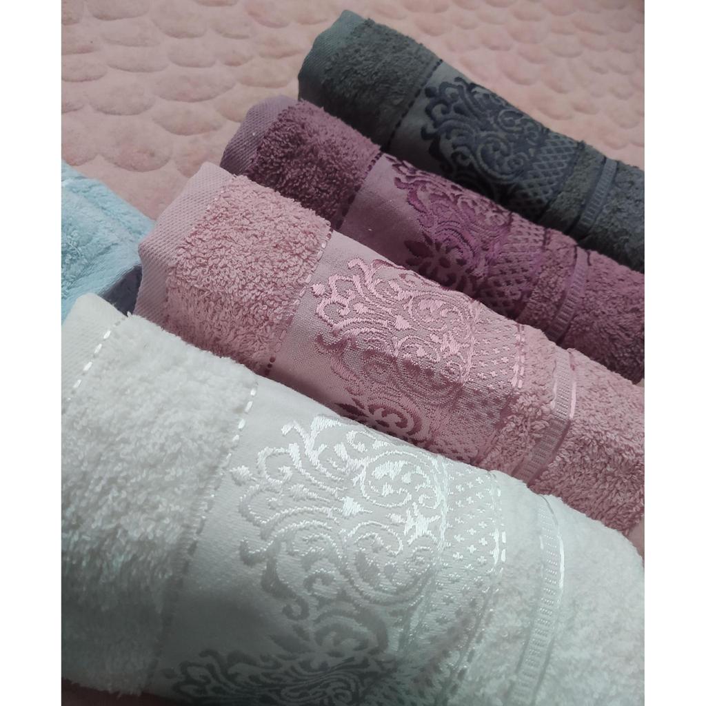 4 Pcs Soft Head Hand Face Towel Bathroom Towel Set 100% Cotton 50x85 Cm Colorful