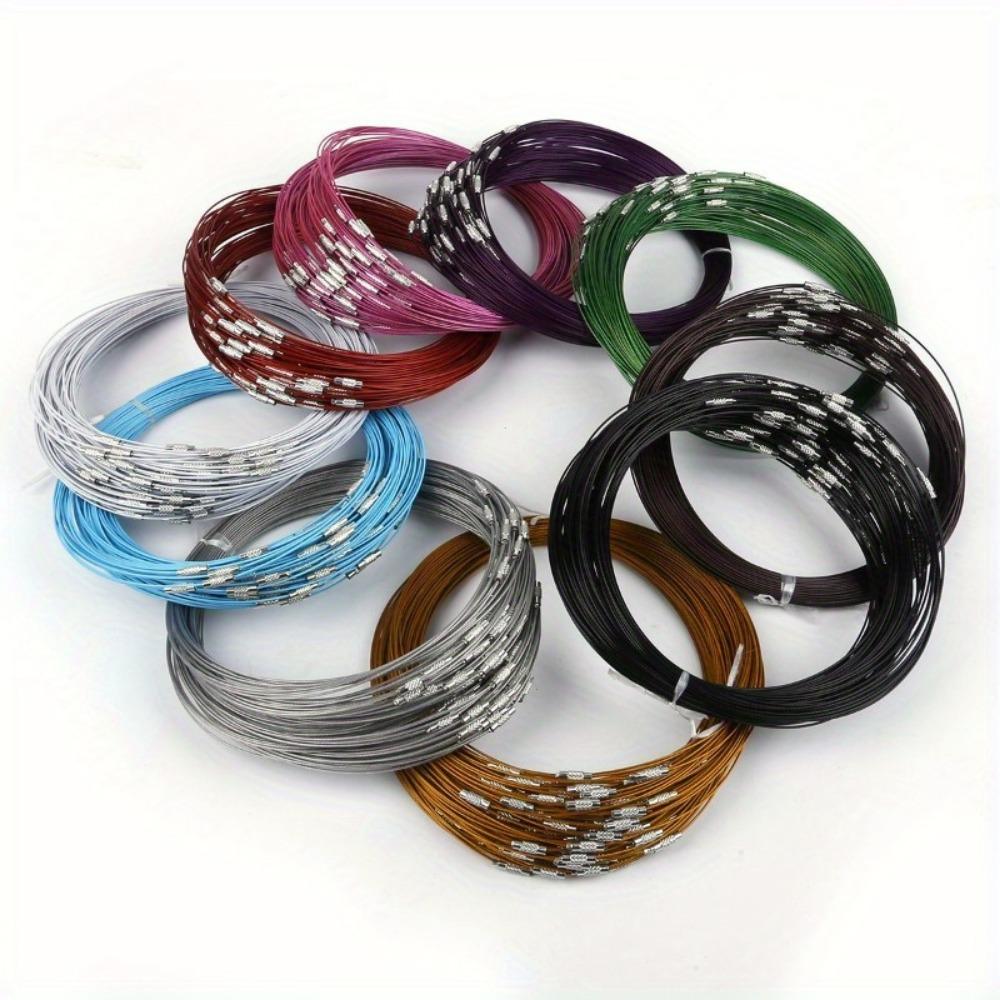 10pcs Steel Wire Bracelet Cords For Diy Jewelry Making Ideal For Bracelets Keychains Crafting Accessories Bracelet Making Kit Bracelet Making Supplies