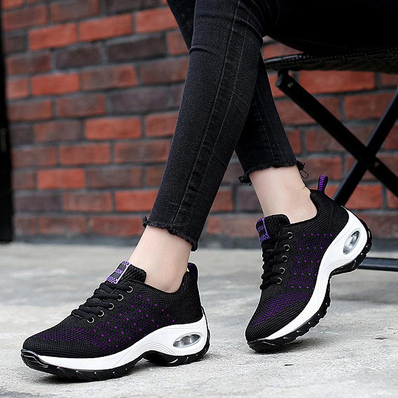 Women's Sneakers Fashion Casual Shoes New Summer Cushion Female Shoes Platform Walking Shoe Mesh Heightening Vulcanized Shoes