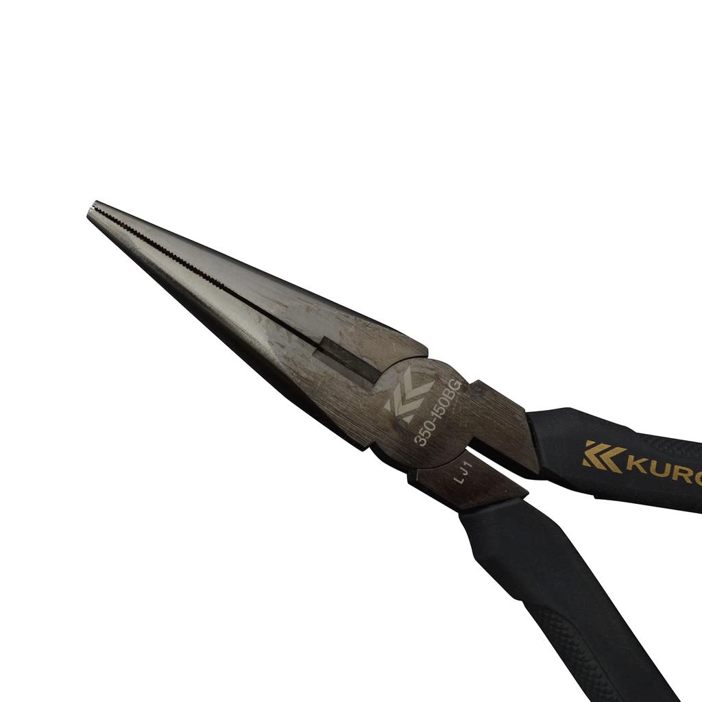 Fujiya Radio Pliers Black Gold Cross Knurling 350-150BG