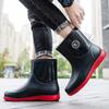 Men's New Comfortable Rain Boots Medium and Short Tube Casual Walking Waterproof Work Wear-resistant Water Shoes Winter